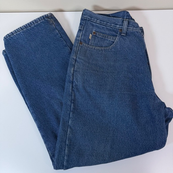 L.L.BEAN Mens 33x29 Double L Relaxed Fit Fleece Lined Jeans Winter Utility Work - Picture 6 of 7